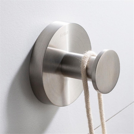 Doba-Bnt Elie Bathroom Robe & Towel Hook, Brushed Nickel SA2137289